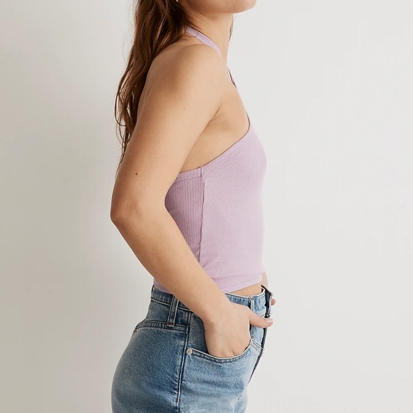 NWT Madewell Ribbed Crop Halter Top - Picture 2 of 4